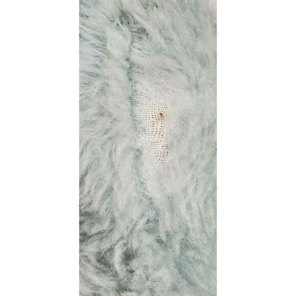 Vintage Teddy Bear Plush Blue Moveable Arms Head Bow Tongue Out Stuffed Animal - Picture 9 of 12